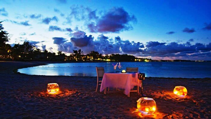 Romantic dinner at the Namib Desert in Namibia