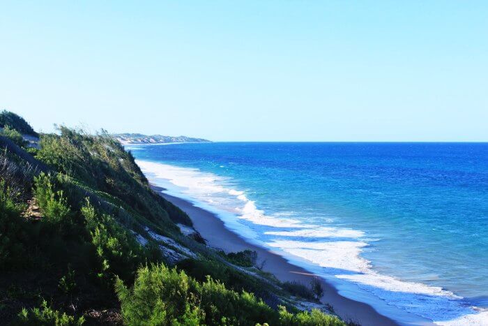 The sandy beaches of Tofo in Mozambique