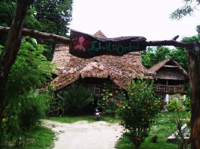 The lovely entrance of Wild Orchid Resort