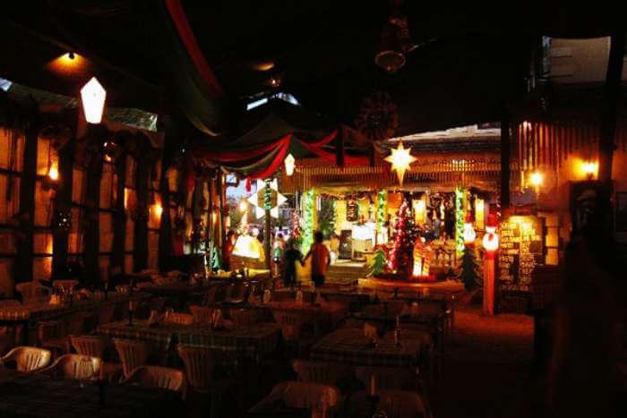Dine by the beach at Brittos on Baga beach in Goa