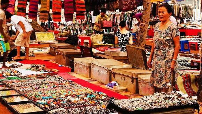 The world famous flea market at Anjuna beach in Goa