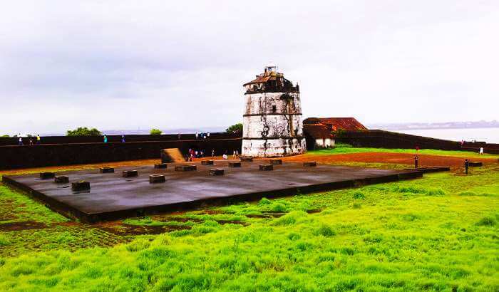 Lighthouse at Aguada fort in Goa