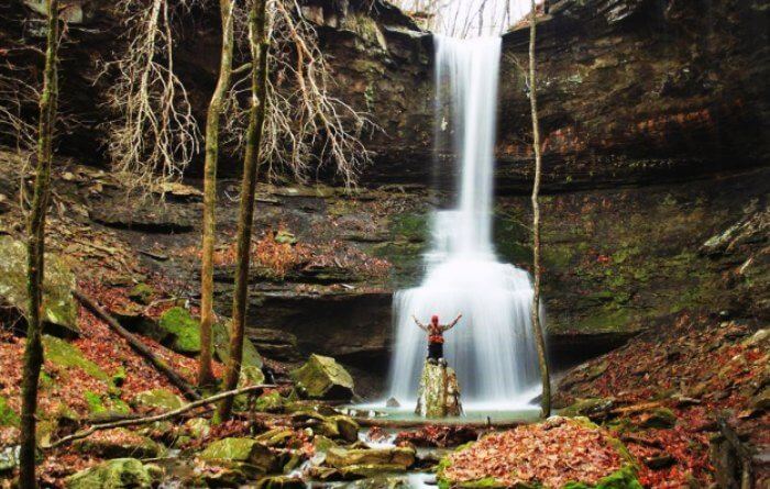 The picturesque views of Sentinel rock waterfalls