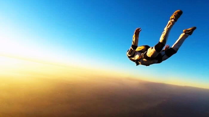 Accelerated Free Fall in the sky