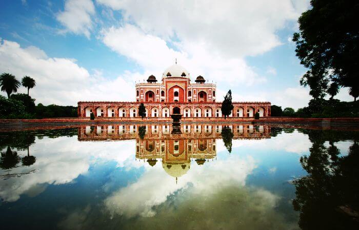 A rare view of Humayun’s Tomb, Delhi.