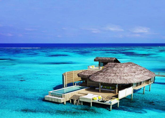 Luxury over water villa at Six Senses Laamu
