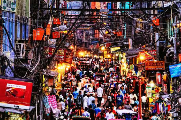 A busy Chadni Chowk Street