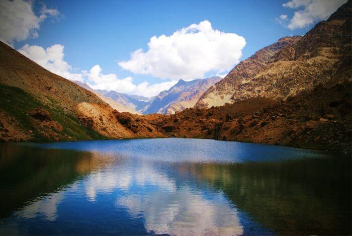 Lamayuru to Darcha Ladakh trek gives trekkers view of the beautiful pond near Darcha