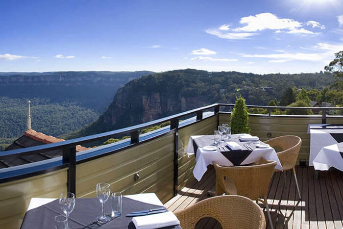 Jamison Valley as seen from the rooftop of Echoes Boutique Hotel & Restaurant