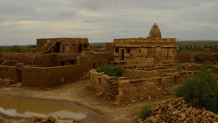 Lone haunted temple in the haunted Kuldhara village