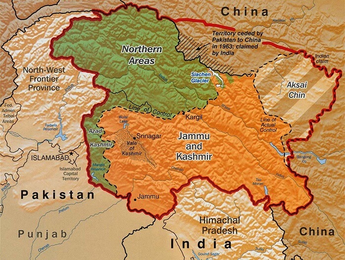 Kashmir and its neighboring countries