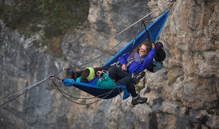 This has to be most dangerous camping ever