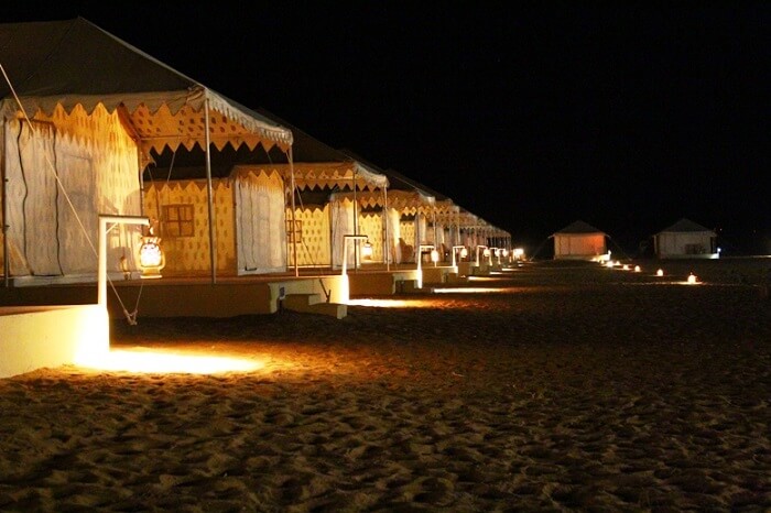 Desert Camp at night