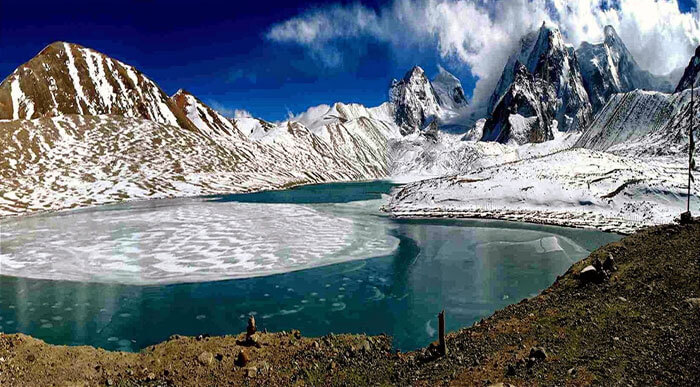 The glacial beauty of Gurudongmar Lake in Sikkim