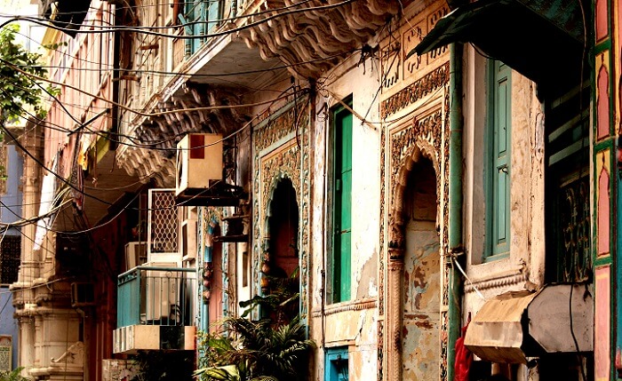 One of the houses from the nine homes of Naughara near Chandni Chowk