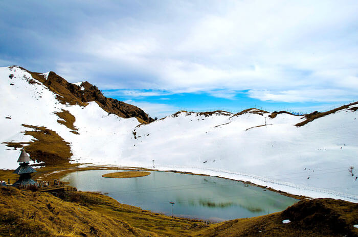The serene Prashar Lake in Mandi
