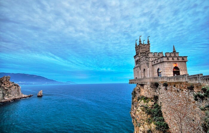 The fort at the edge of the cliff in Ukraine