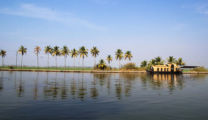 House boat at Vembanad Lake in Kerala