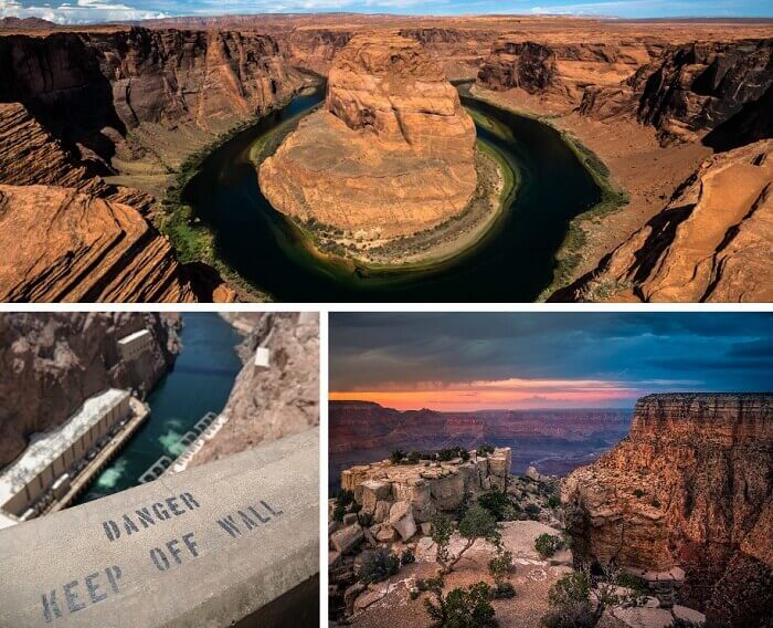Many views of the scary grand canyon
