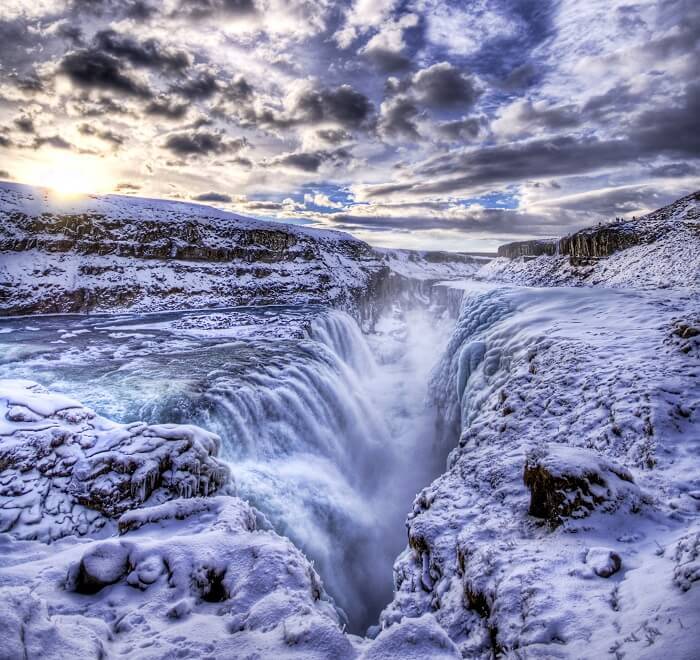 The Icy Pit to Hell at Gullfoss in Iceland