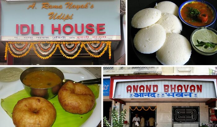 Steamed idlis and vadas are popular breakfast street foods in Mumbai