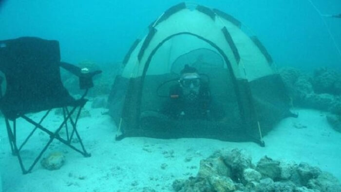 Under the sea, with a chair