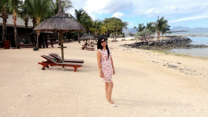 Ramandeep at a beautiful beach in Mauritius