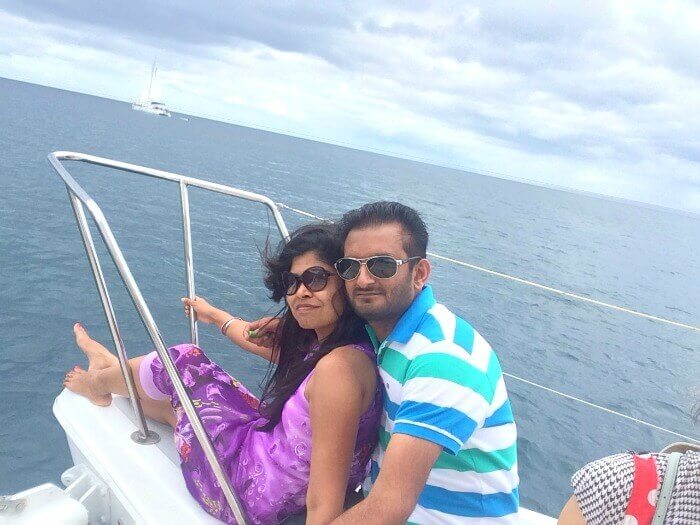 The beautiful view from the Catamaran cruise