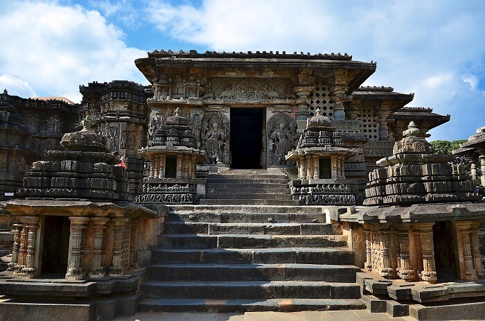 Hoysaleswara Temple’s entrance in Halebidu