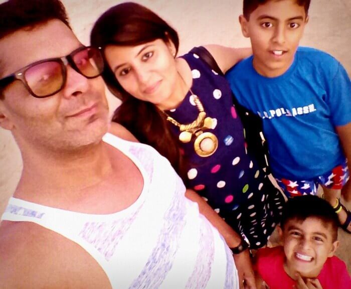 Family selfie in Goa