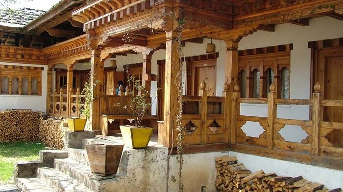 A view of the Swiss Guest House at Bumthang