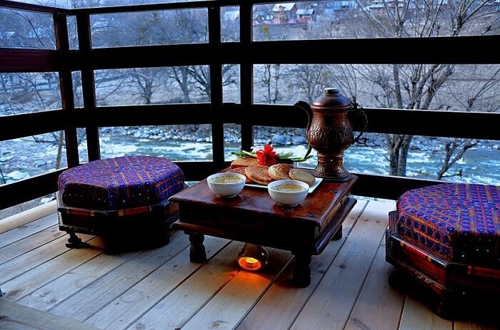 The contemporary settings with stunning view are unique to Hotel Villa Himalaya