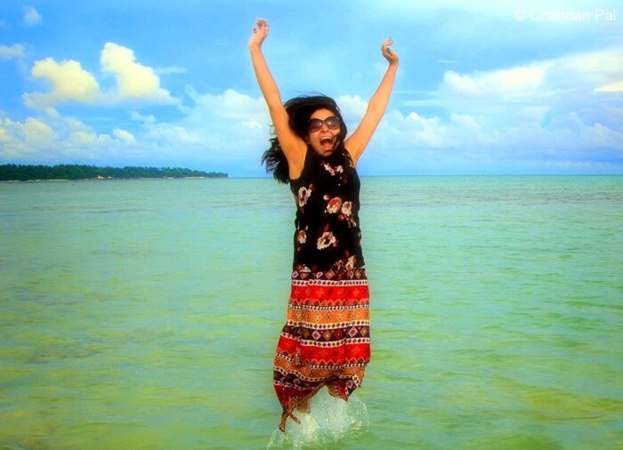having fun at the beach in Havelock