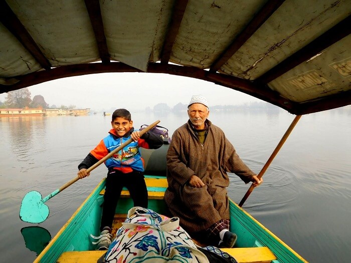 Shikara ride in Srinagar