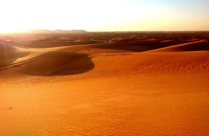 A mind blowing shot of the desert safari in Dubai