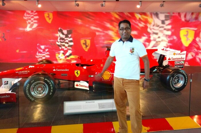 Ojas at the Ferrari world in Dubai