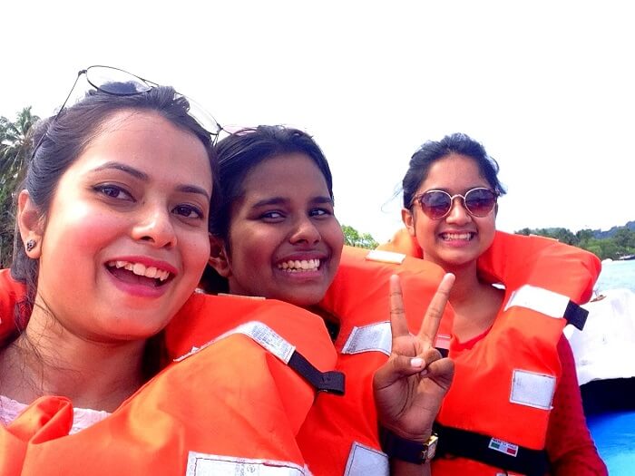 taking the speed boat ride in Andaman