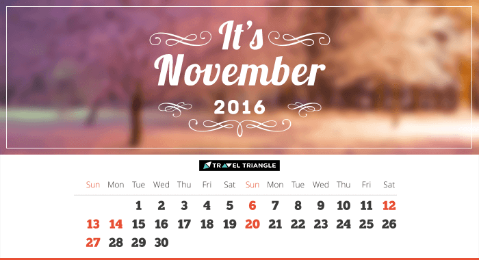 List of all the long weekends in November 2016