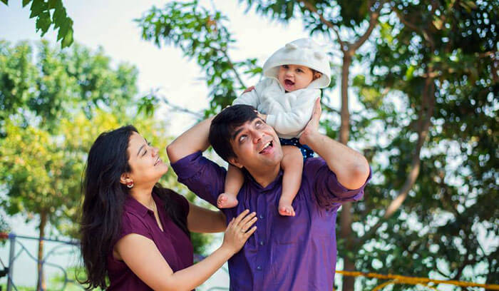 A family enjoying a relaxed holiday