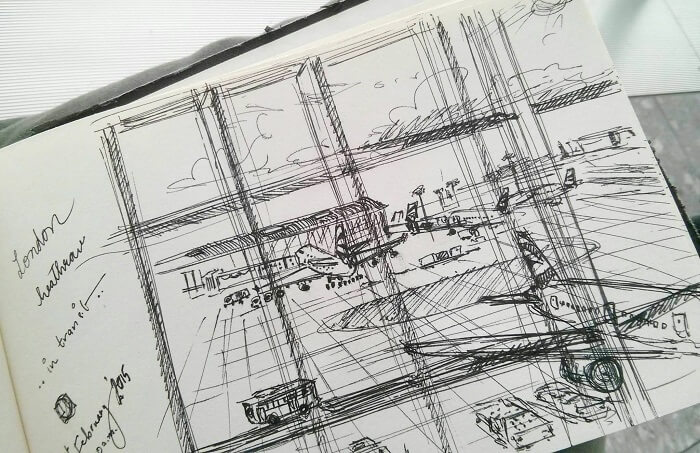 London Heathrow Airport Sketch