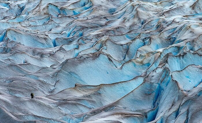A view of the large glacier