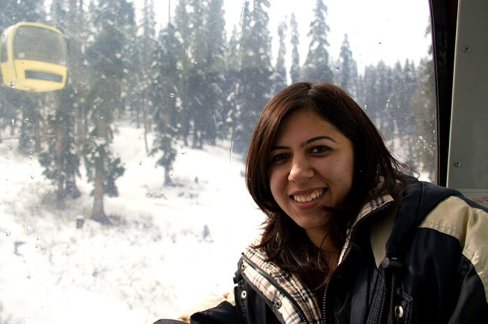 inside Gulmarg gondola