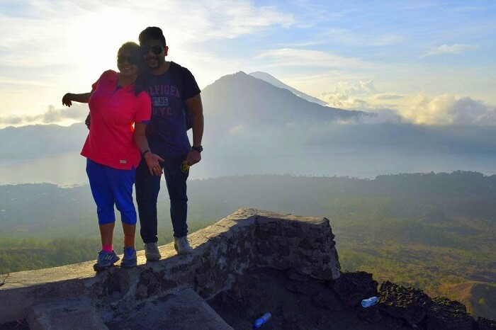 Sunset as seen from the top of Mount Batur