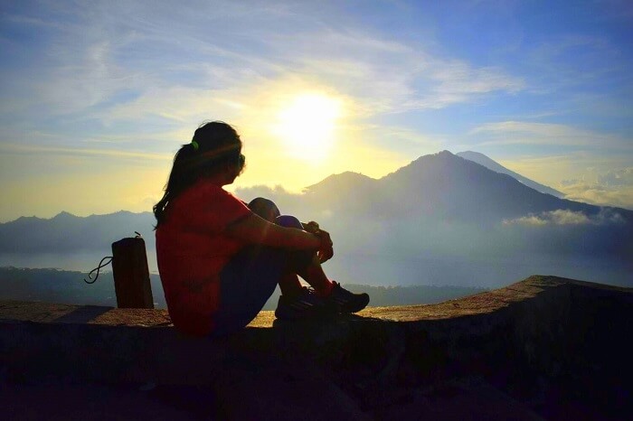 Sunshine from the top of Mount Batur