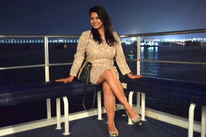 At the dinner cruise in Bali