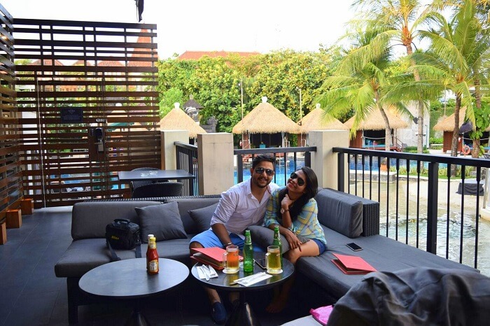 Chilling at the resort