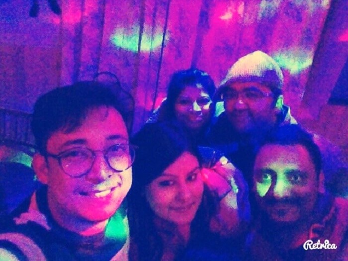 Party in a clubhouse in Manali