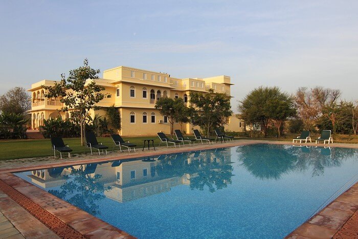 Swimming pool at Nahargarh Haveli