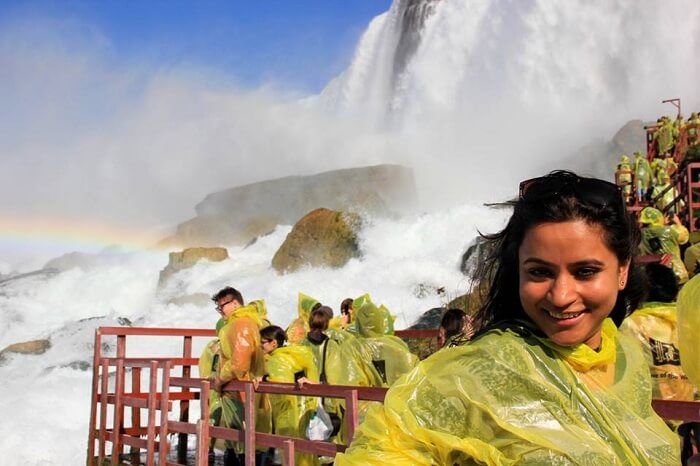 Leena at the Niagara Falls in Canada