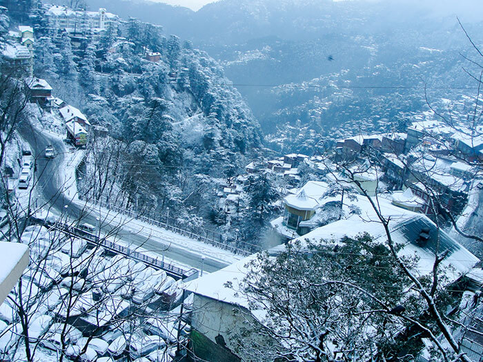 The snow roads from Kalka to Shimla